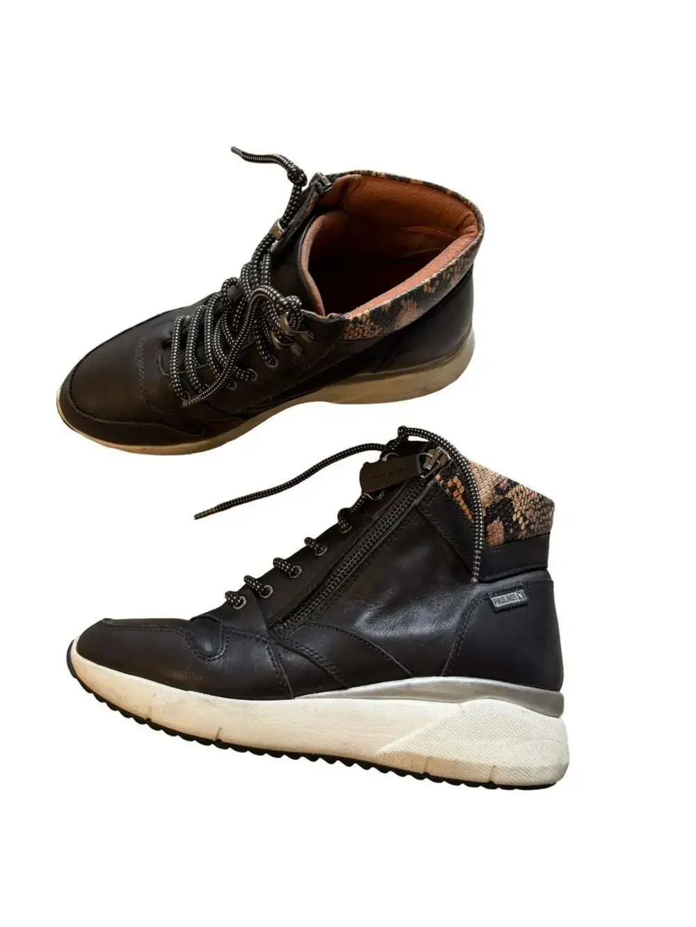 Pikolinos Sella W6Z-8895 Leather Wedge Sneaker Booties EU Size 38US Women's 7.5